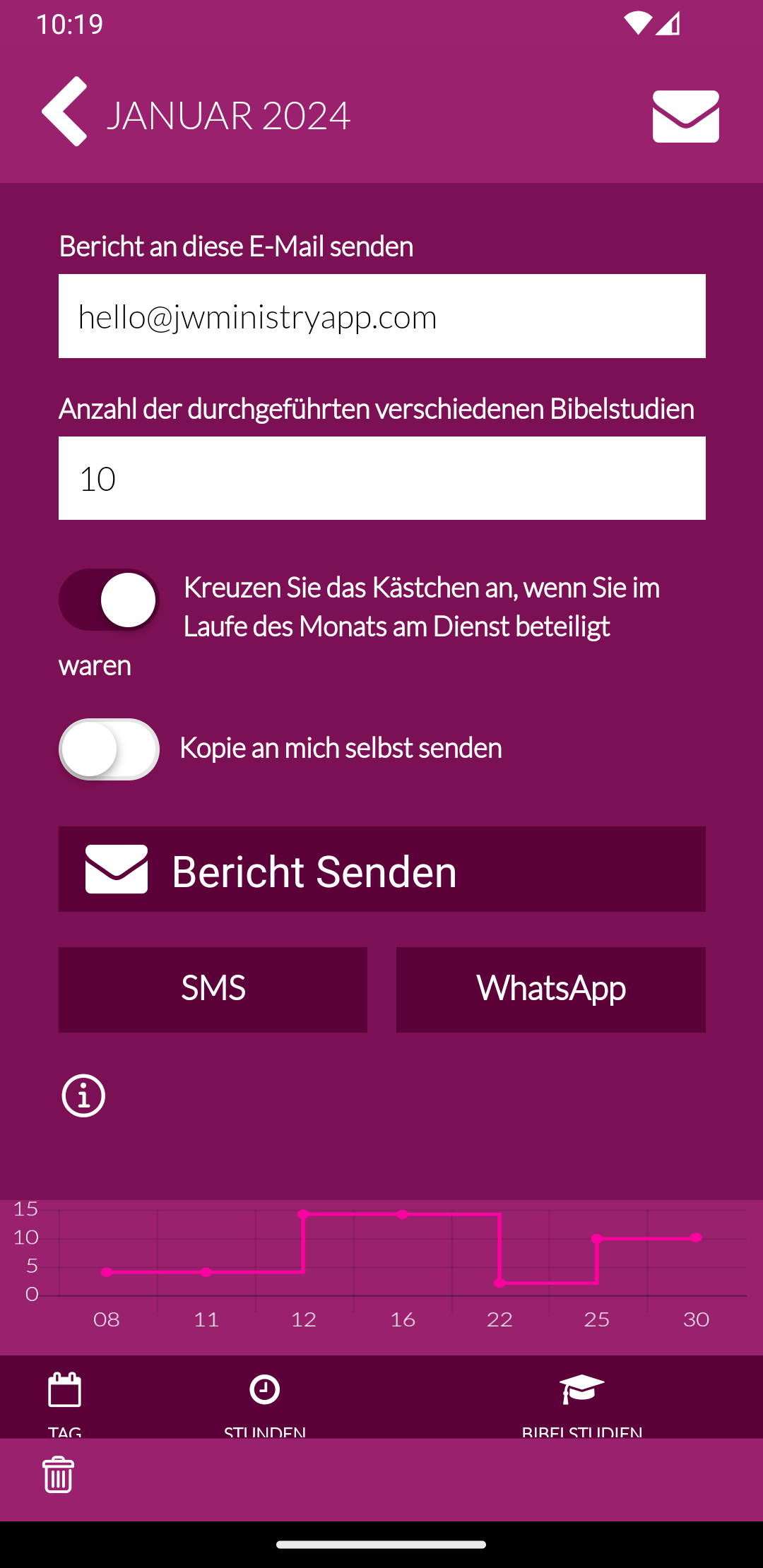 Feldservicebericht-App
